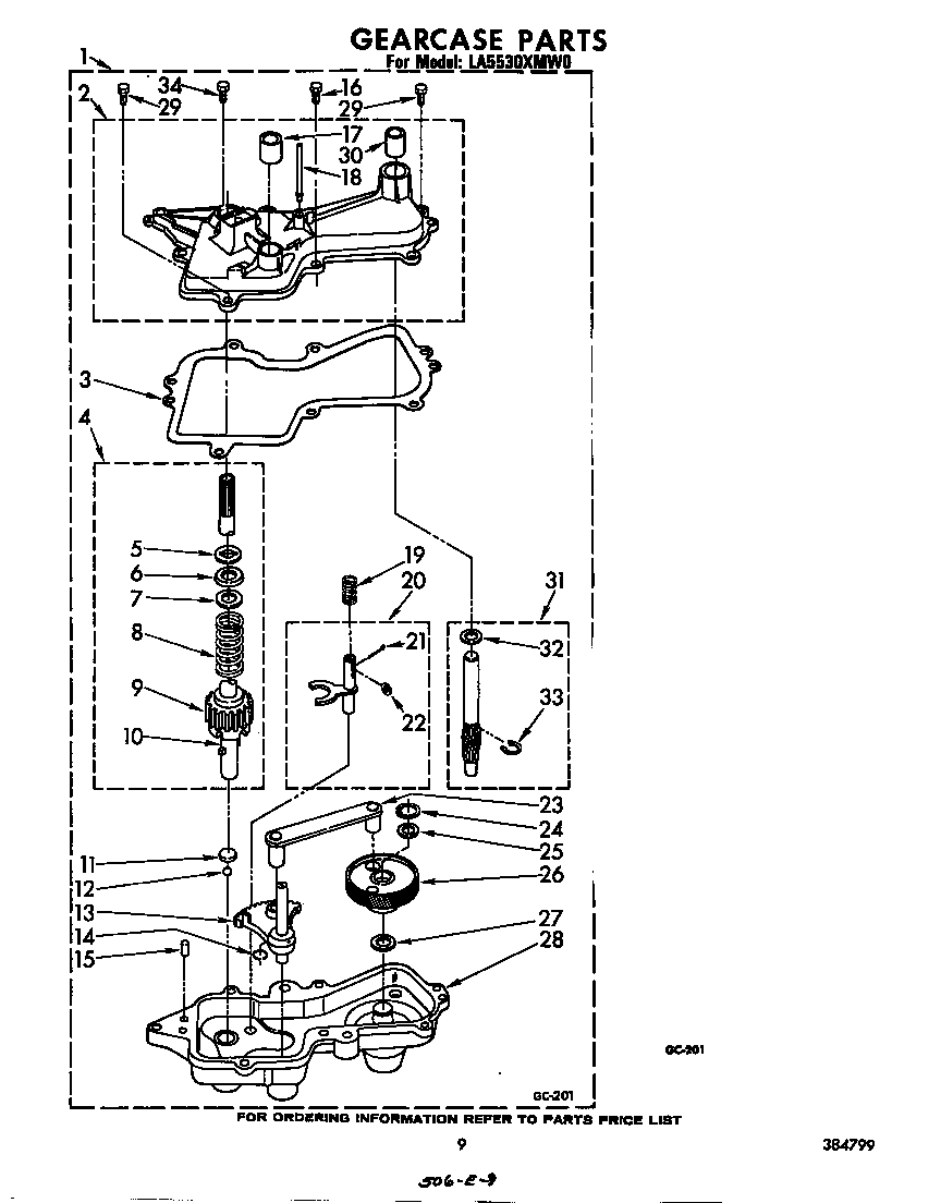 Whirlpool LA5530XMW0 gearcase diagram