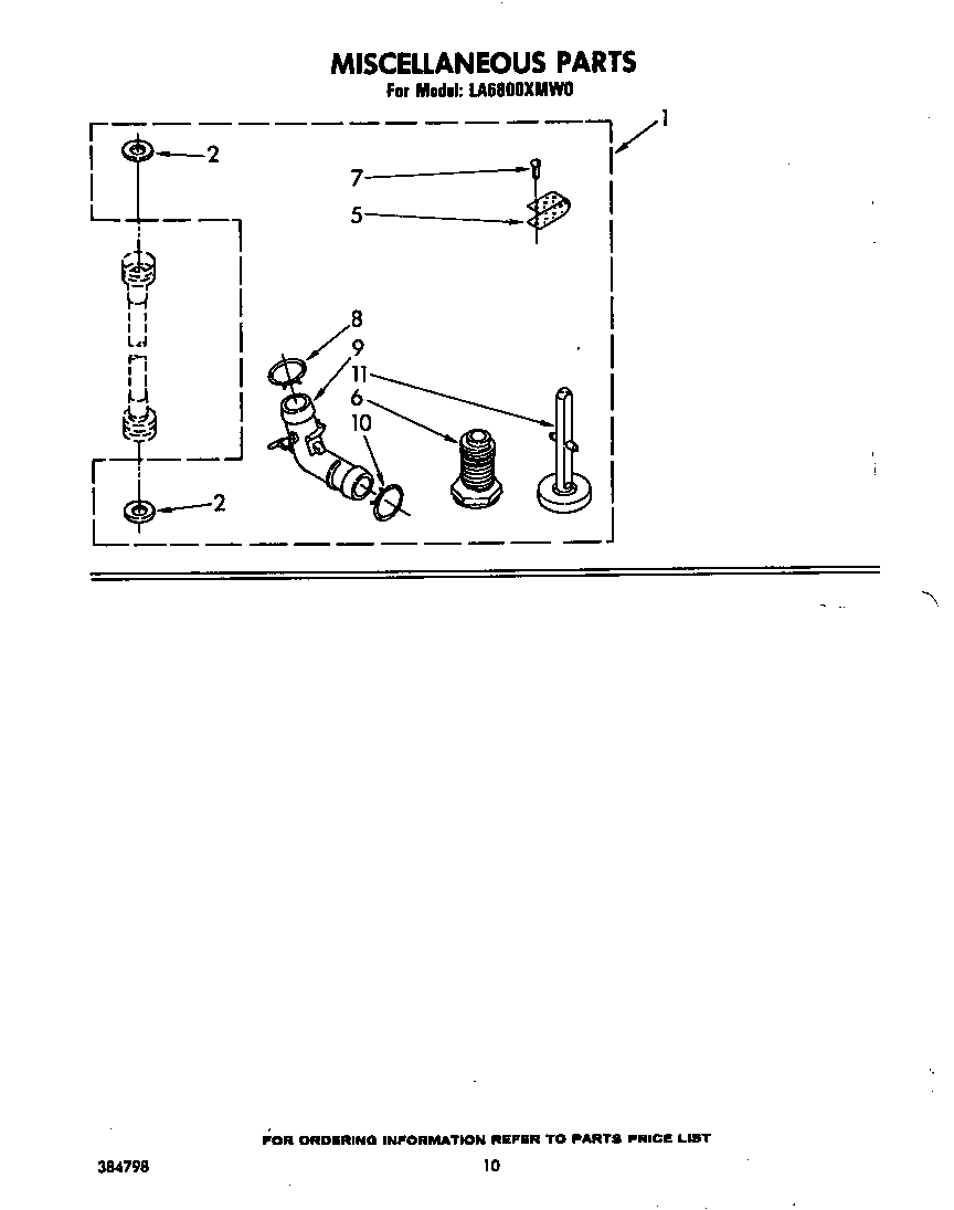 Whirlpool LA6800XMW0 miscellaneous diagram