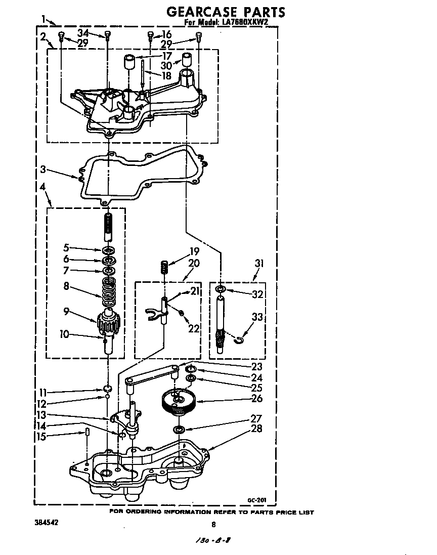 Whirlpool LA7680XKW2 gearcase diagram