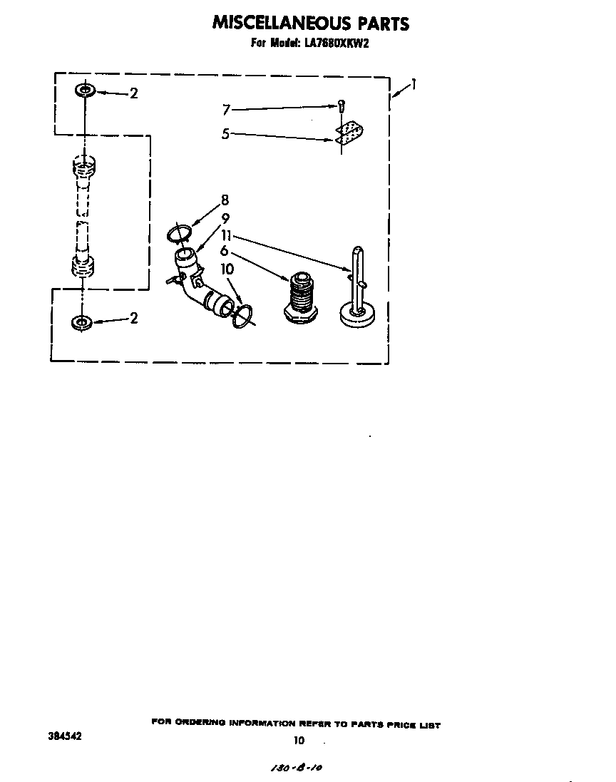 Whirlpool LA7680XKW2 miscellaneous diagram