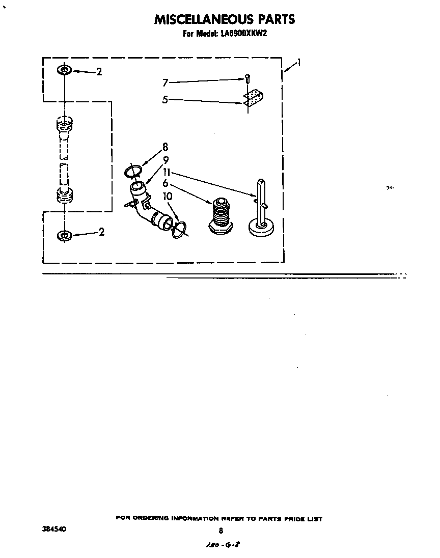 Whirlpool LA6900XKW2 miscellaneous diagram