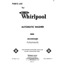 Whirlpool LB5500XKW0 front cover diagram