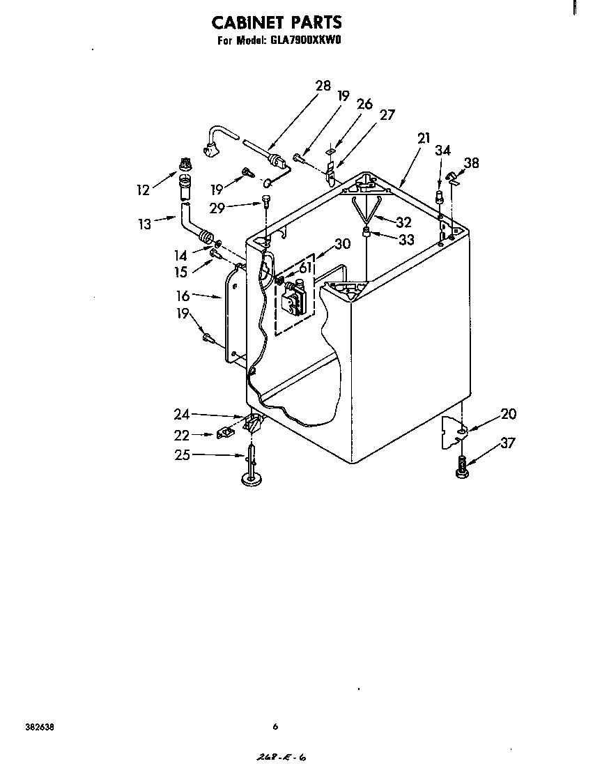 Whirlpool GLA7900XKW0 cabinet diagram
