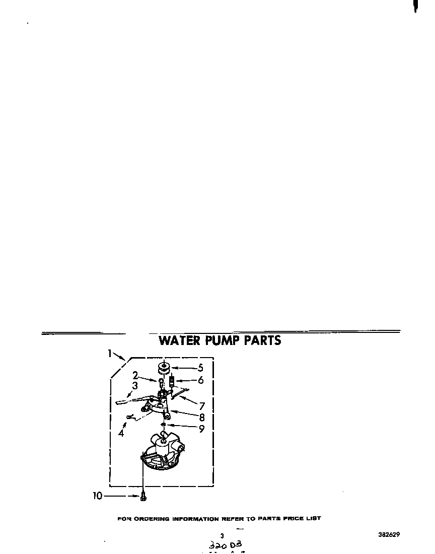 Whirlpool LHA4000W2 water pump diagram