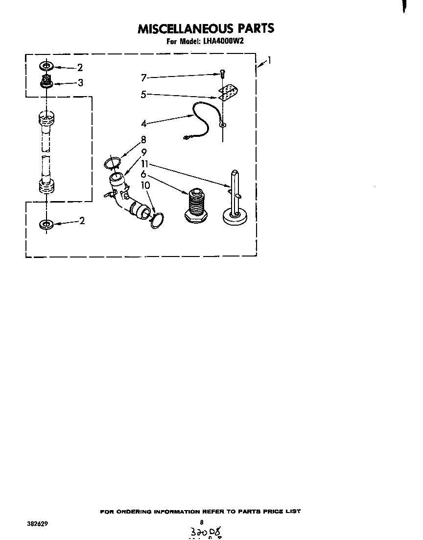 Whirlpool LHA4000W2 miscellaneous diagram