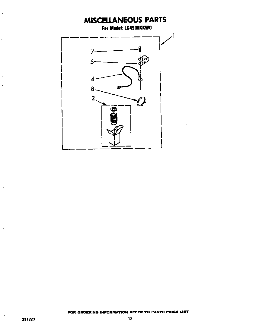 Whirlpool LC4900XKW0 miscellaneous diagram