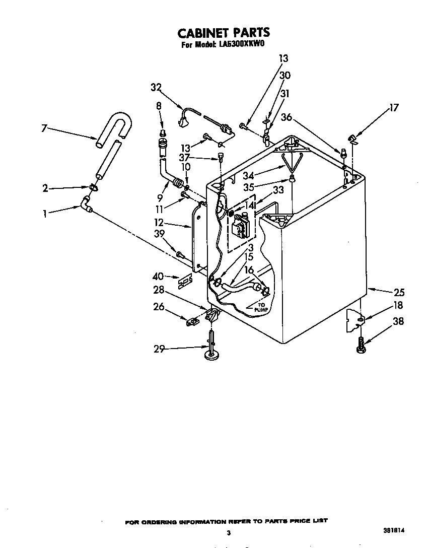 Whirlpool LA5300XKW0 cabinet diagram