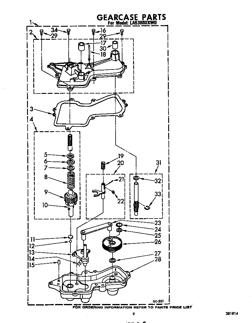 Whirlpool LA5300XKW0 gearcase diagram