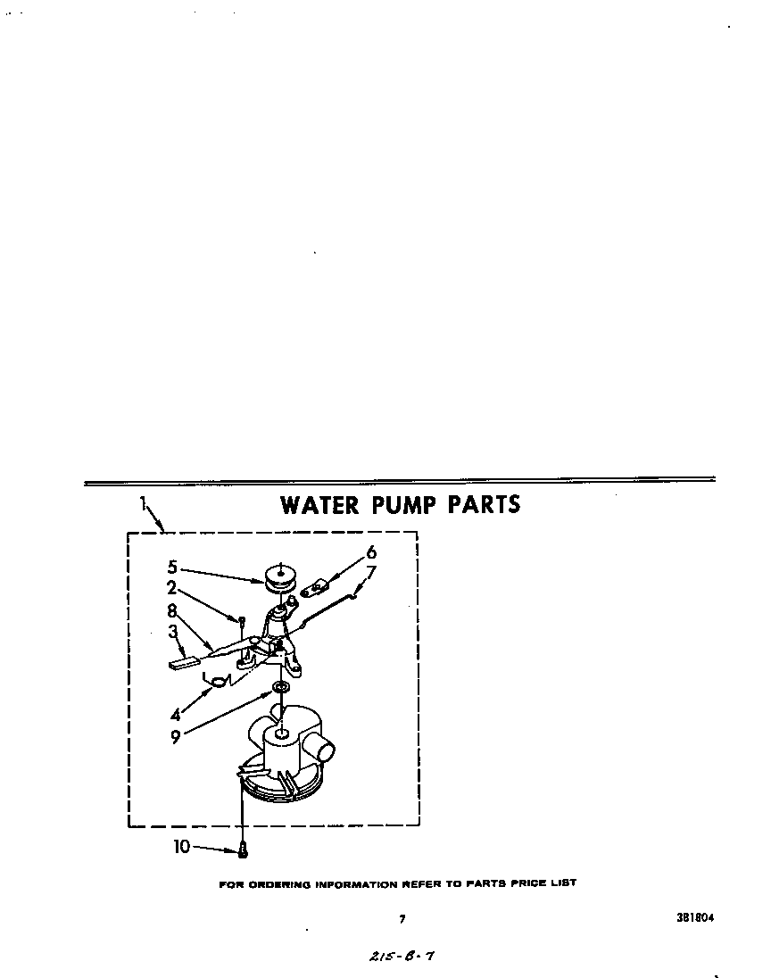 Whirlpool LHC4500W1 water pump diagram