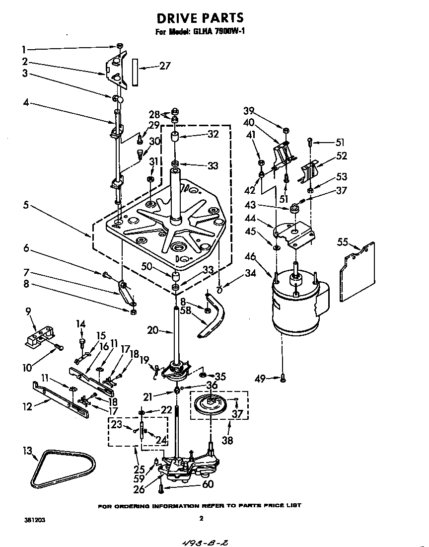 Whirlpool GLHA7900W1 drive diagram