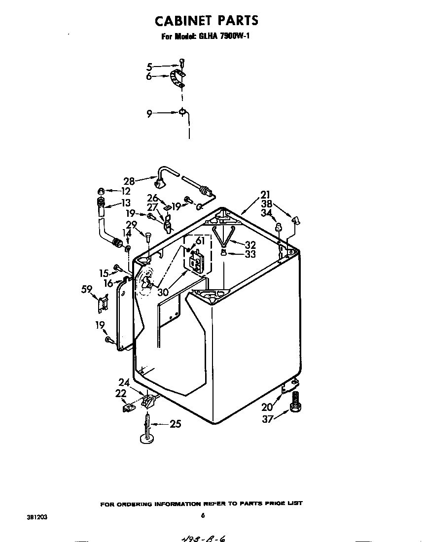 Whirlpool GLHA7900W1 cabinet diagram