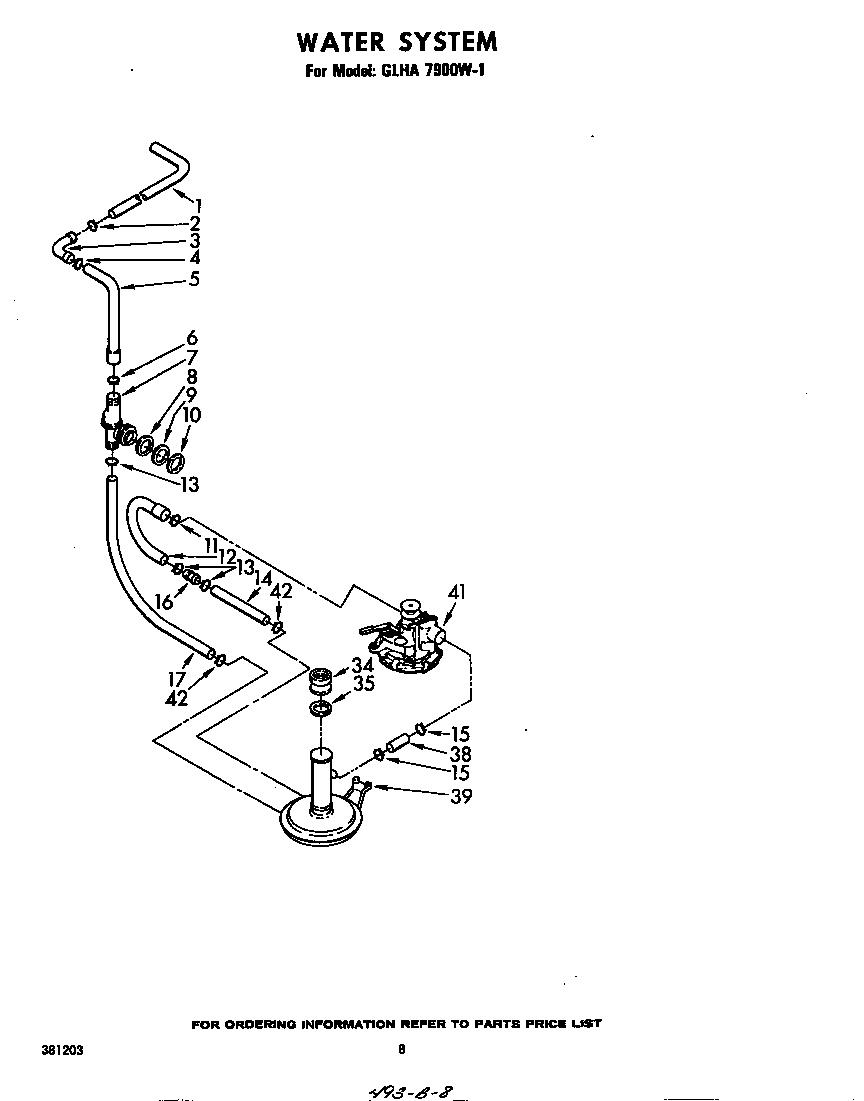 Whirlpool GLHA7900W1 water system diagram