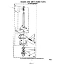 Whirlpool LA5000XPW0 brake and drive tube diagram