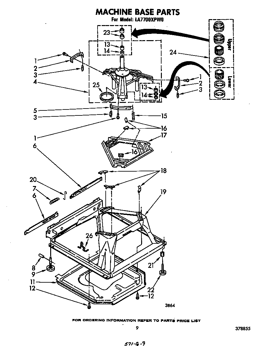 Whirlpool LA7700XPW0 machine base diagram