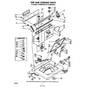 Whirlpool LA7005XPW0 top and console diagram