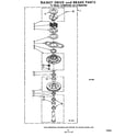 Whirlpool LA7005XPW0 basket drive and brake diagram