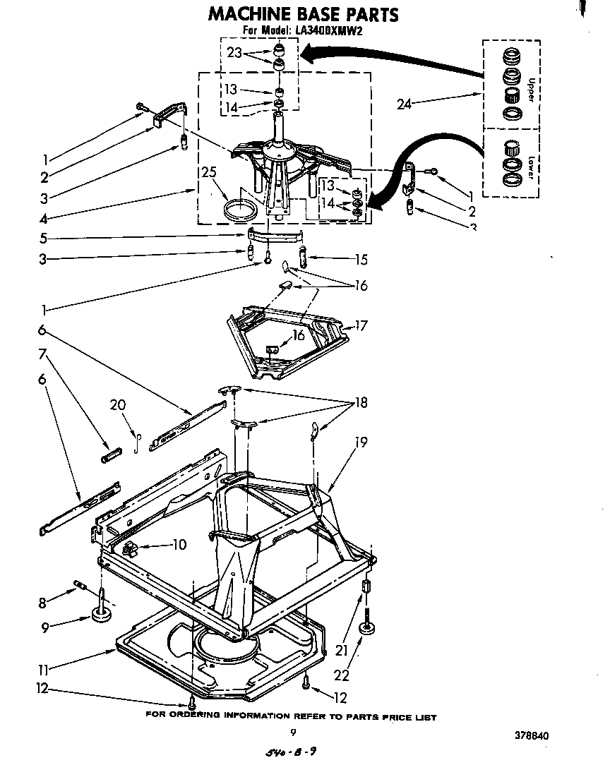 Whirlpool LA3400XMW2 machine diagram