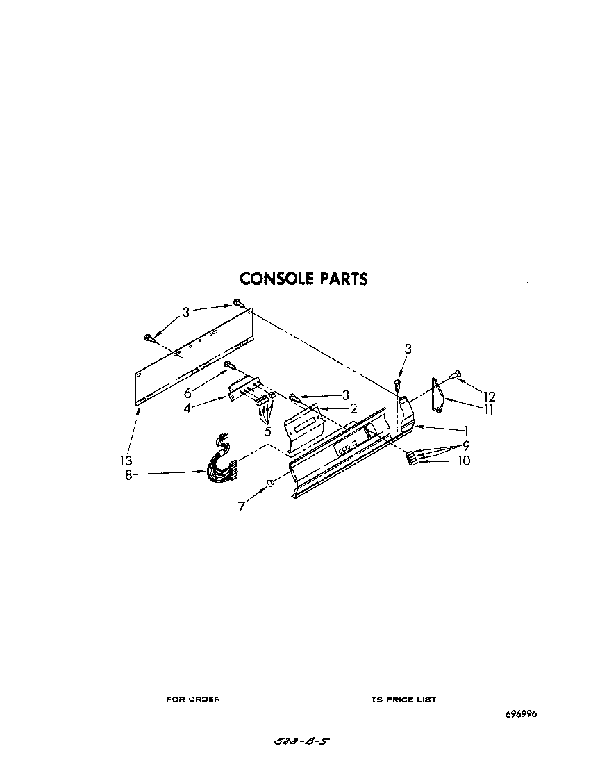 Whirlpool CE2100XMW2 console diagram