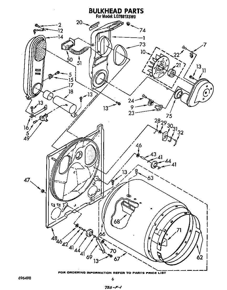 Whirlpool LG7681XSW0 bulkhead diagram