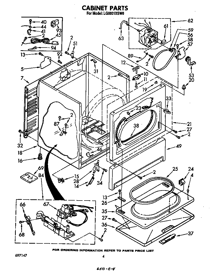 Whirlpool LG9801XSW0 cabinet diagram
