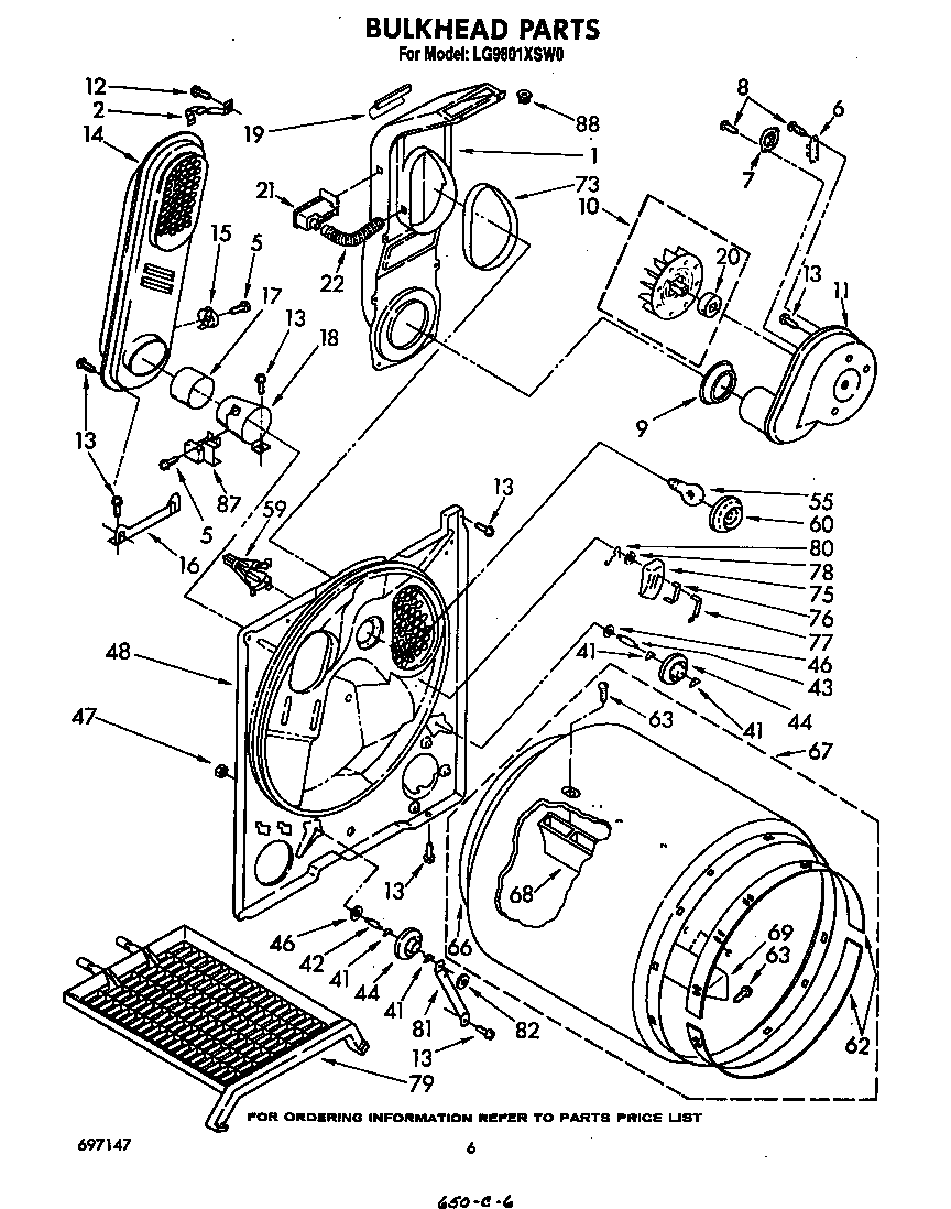 Whirlpool LG9801XSW0 bulkhead diagram