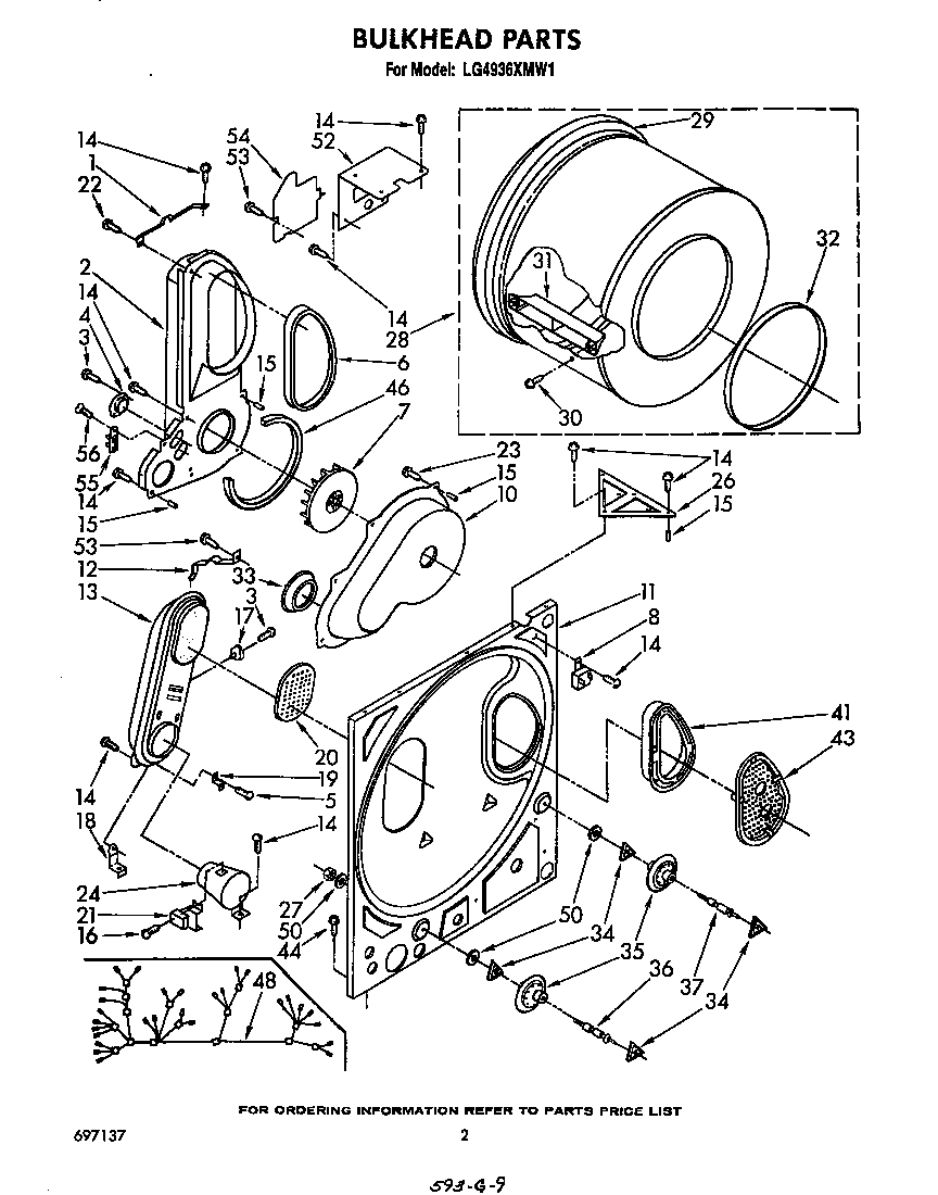 Whirlpool LG4936XMW1 bulkhead diagram