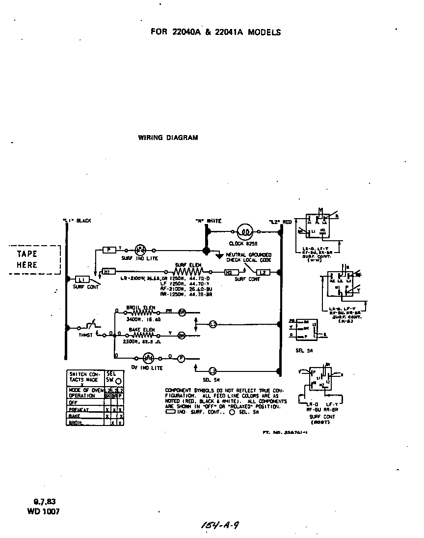 Roper 2204*0A ^22040a, 22041a diagram