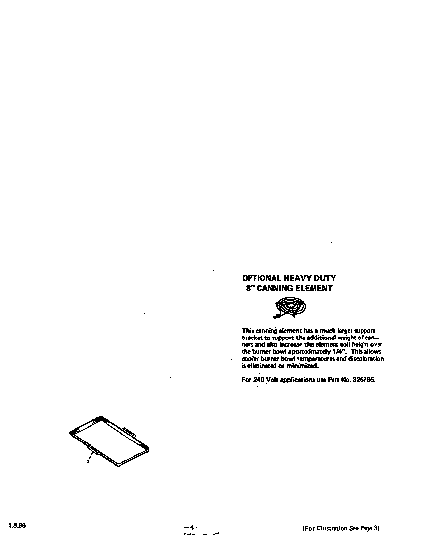 Roper 2326*0A optional griddle diagram