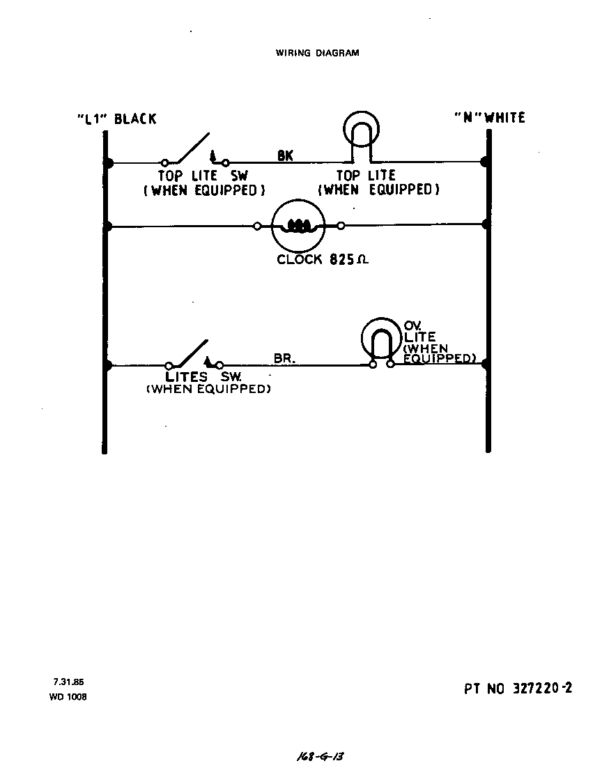 Roper 1305W3A wiring diagram diagram