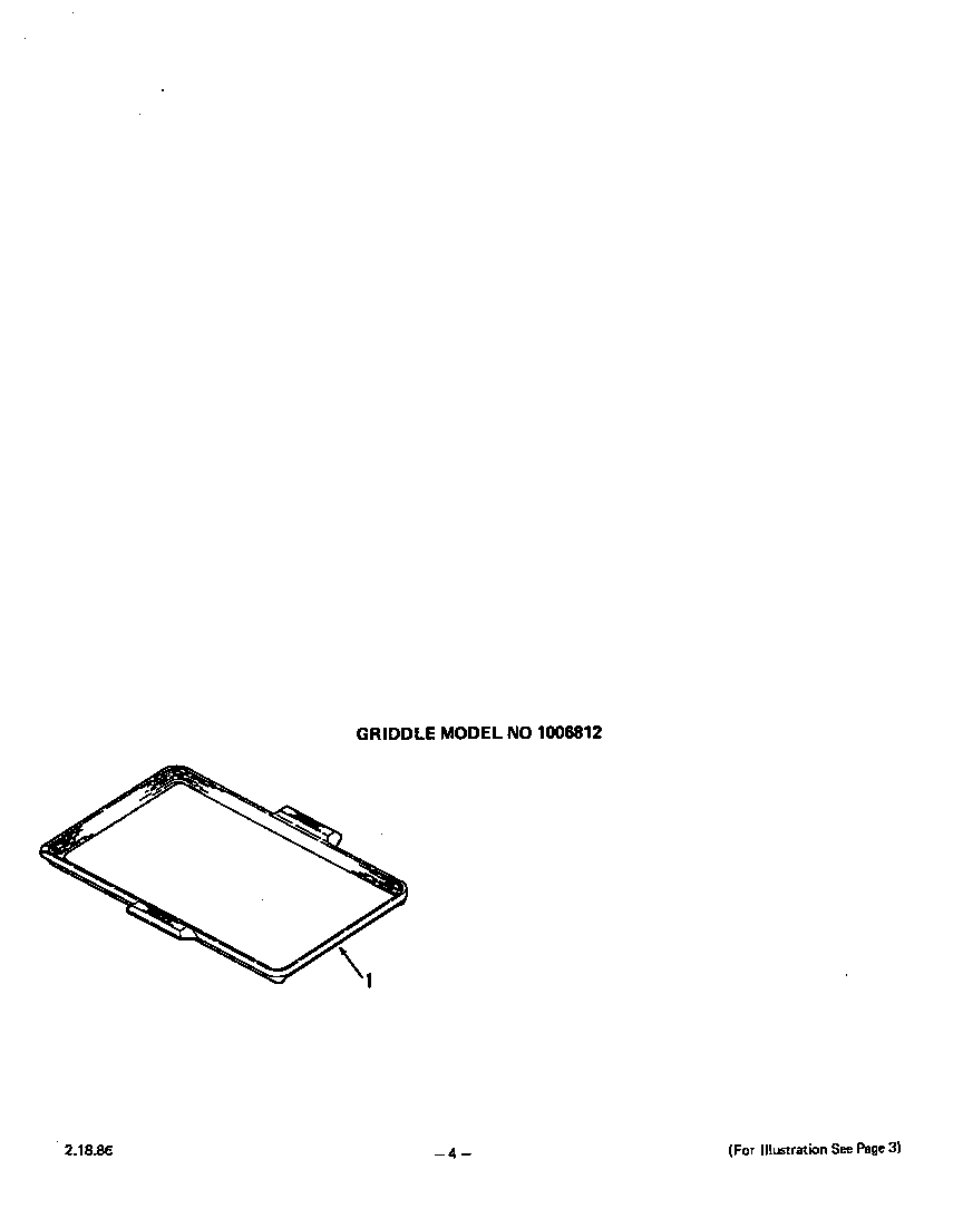 Roper 1225W3A griddle diagram