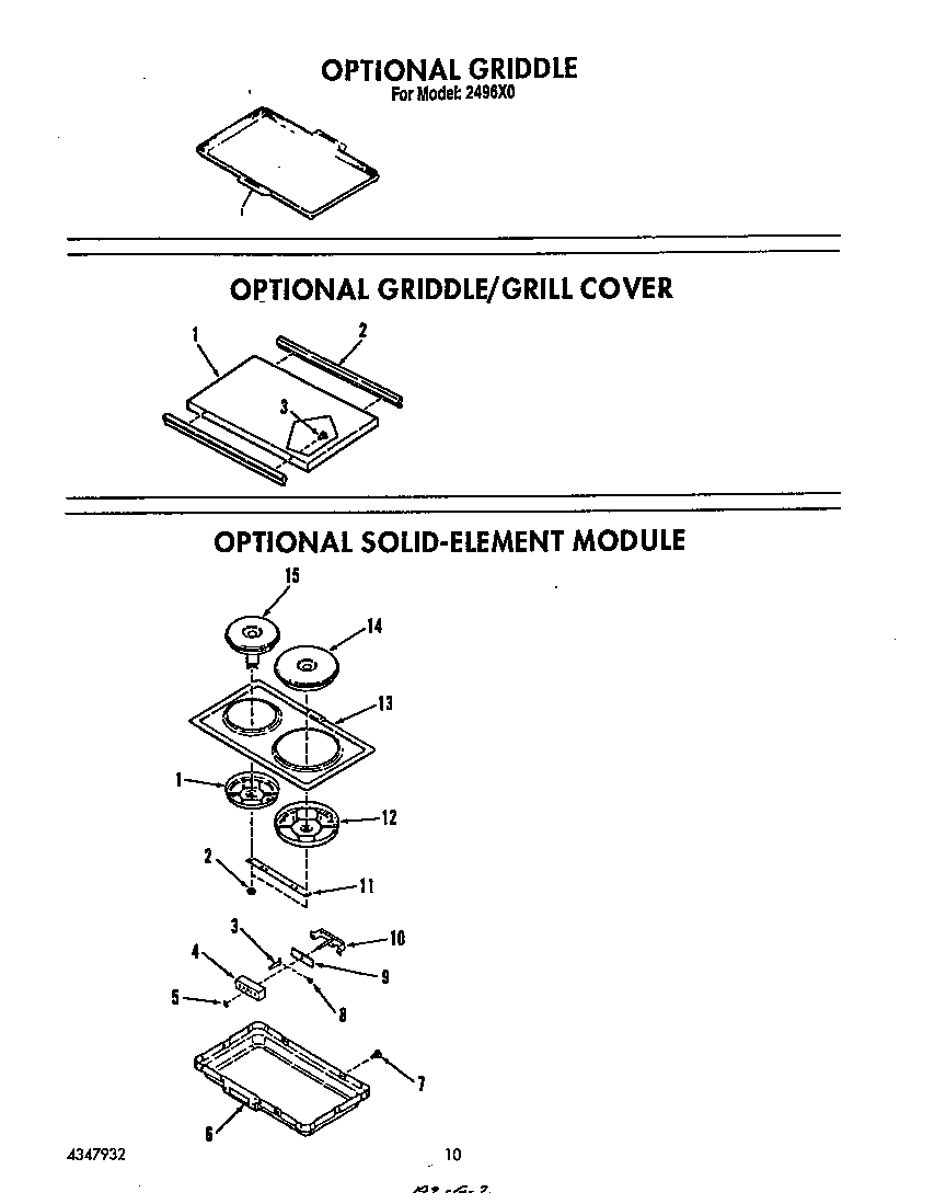 Roper 2496X0 ^griddle diagram
