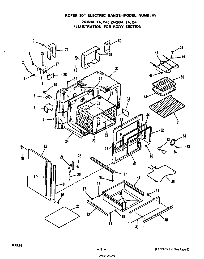 Roper 2406*3A body diagram