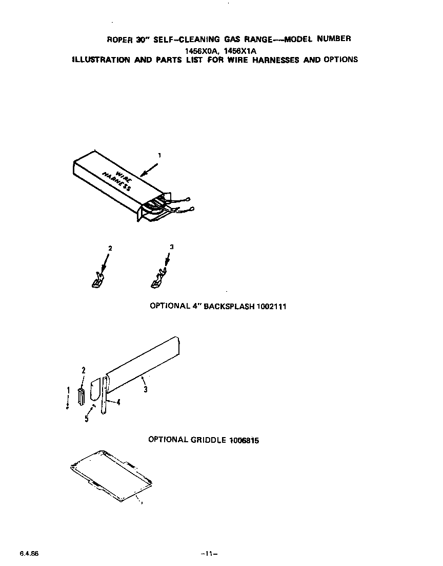 Roper 1456X1A ^wire harness diagram