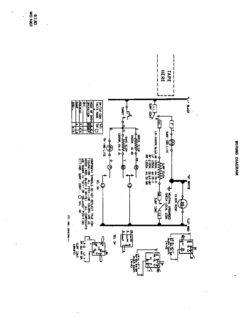 Roper 2454X2A wiring diagram diagram