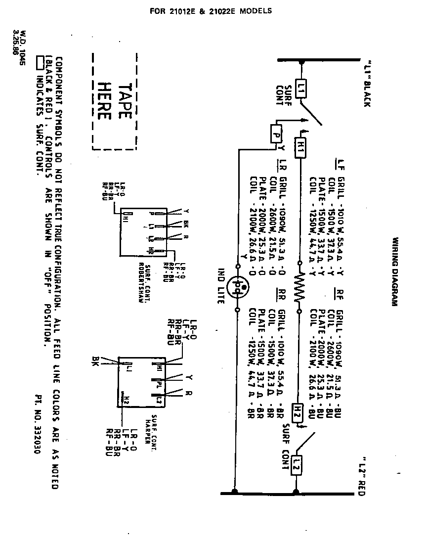 Roper 2102W1E ^21012e, 21022e diagram
