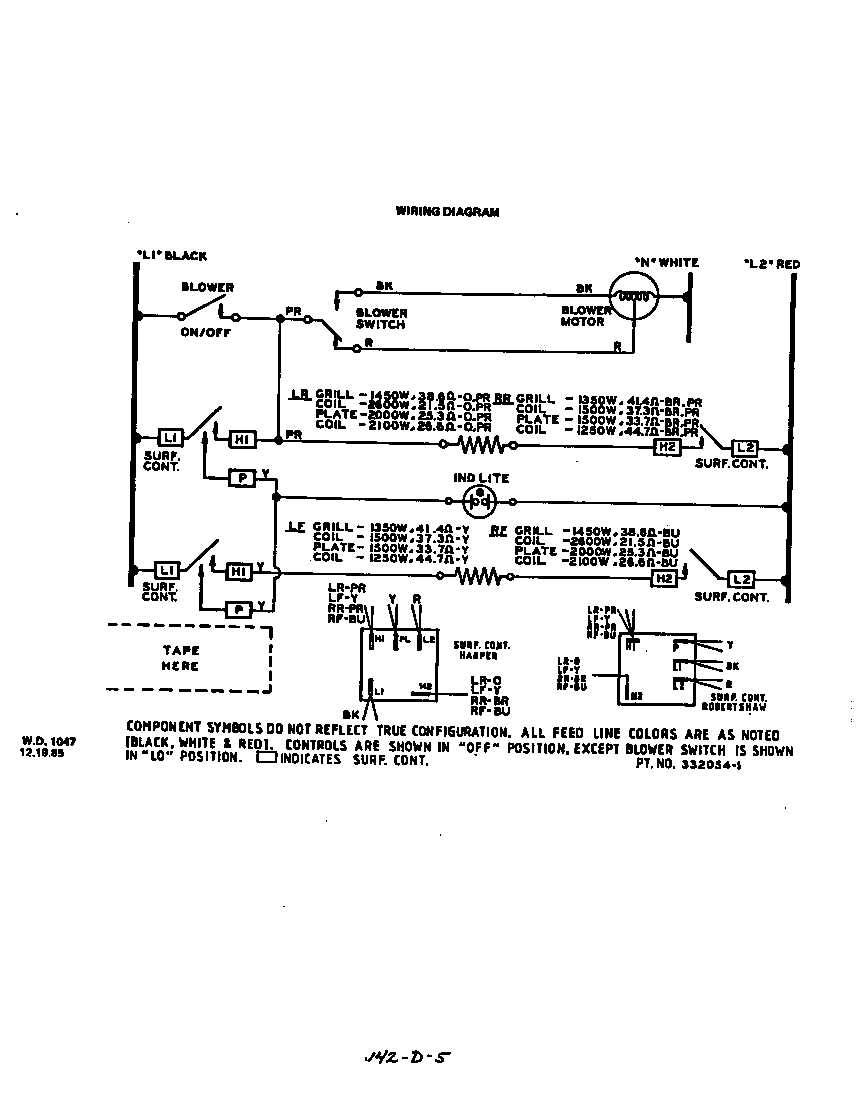 Roper 2144*0F wiring diagram diagram