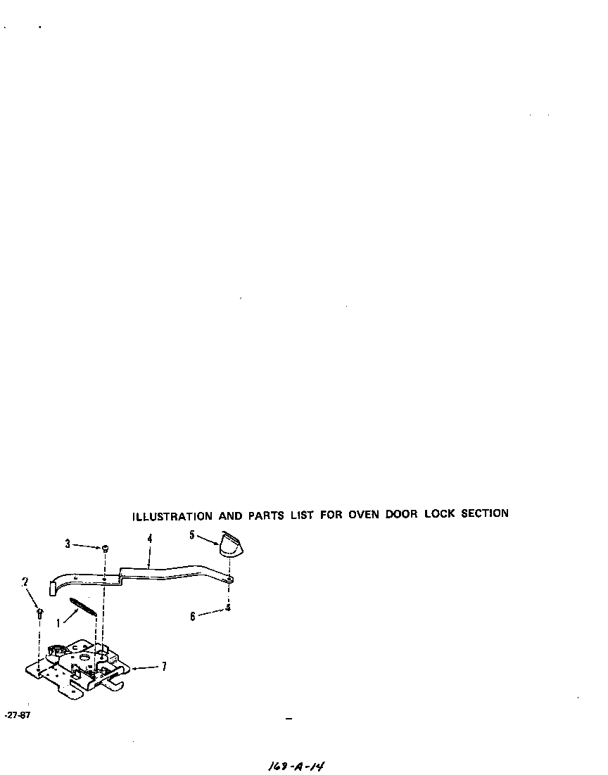 Roper B9457*0 oven door lock diagram