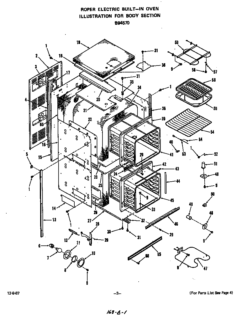 Roper B9457*0 body diagram