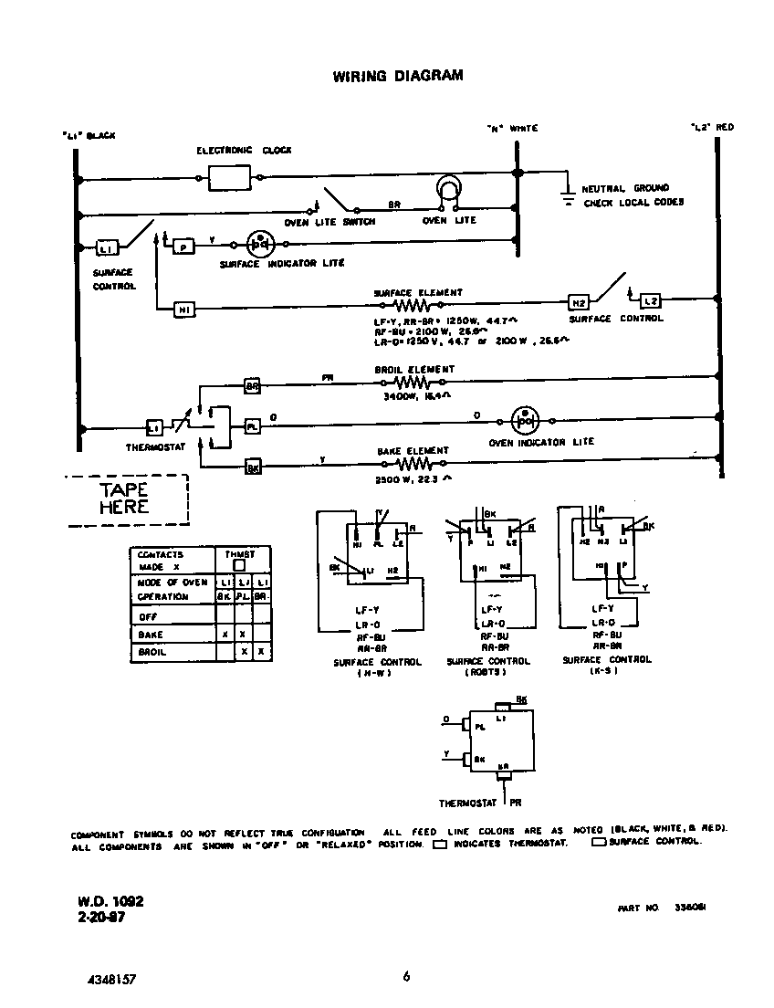 Roper D5257X0 wiring diagram diagram