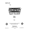 Roper 2496*2A front cover diagram