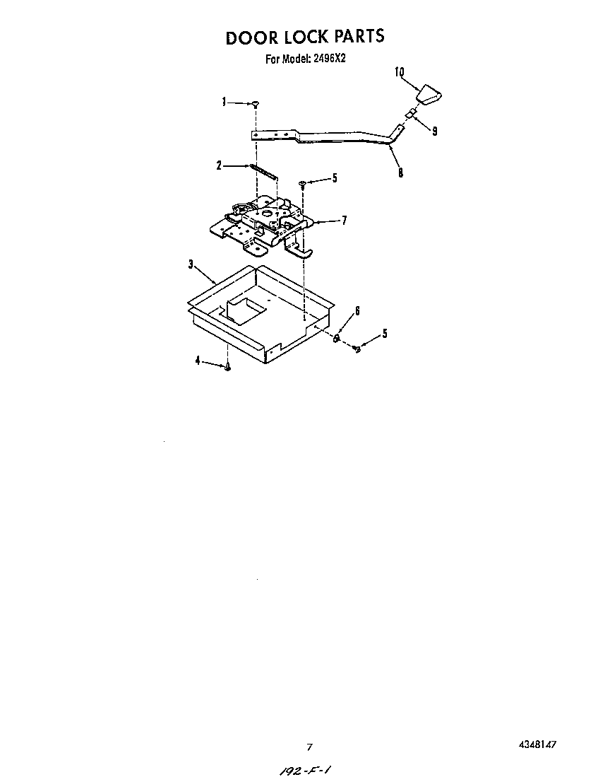 Roper 2496*2A door lock diagram