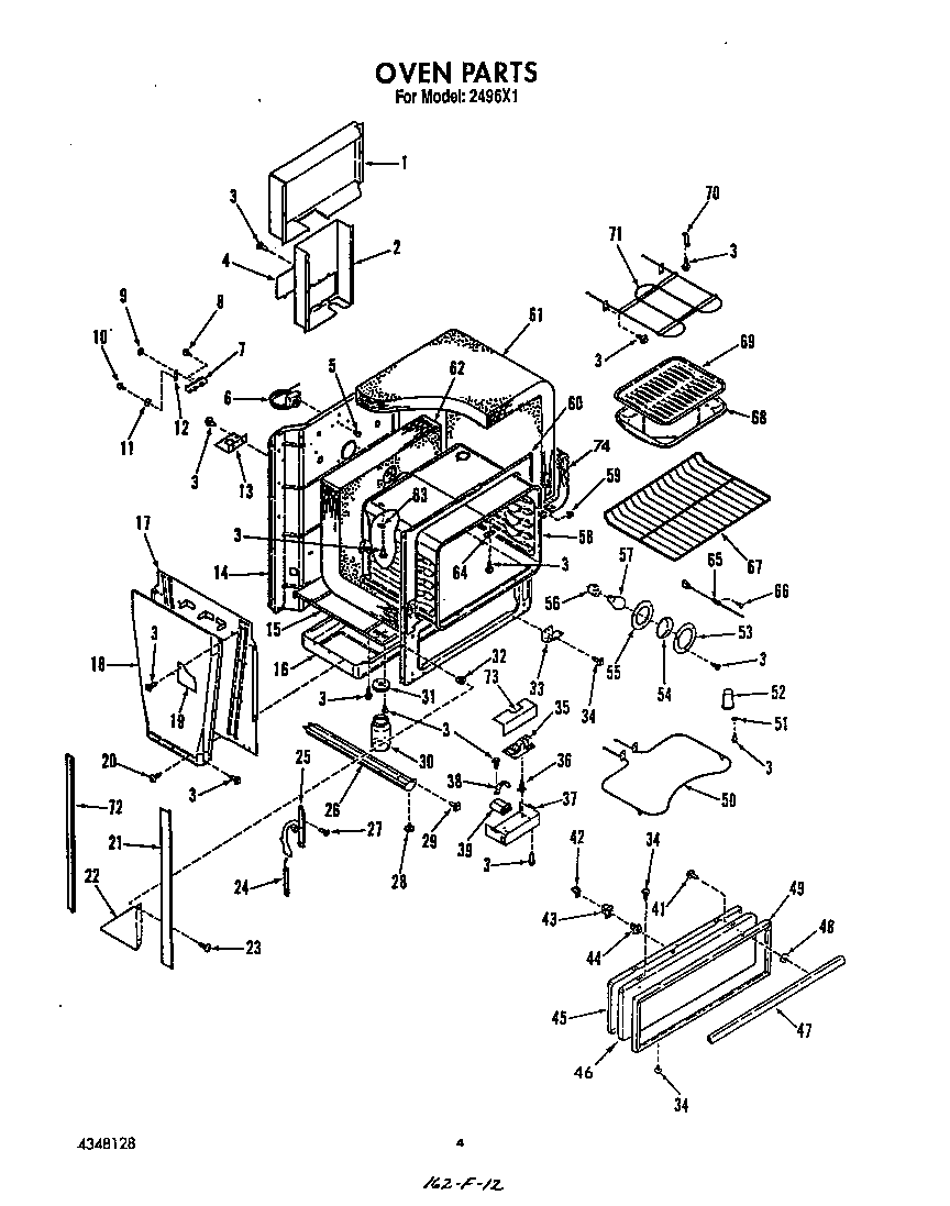 Roper 2496*1 oven diagram
