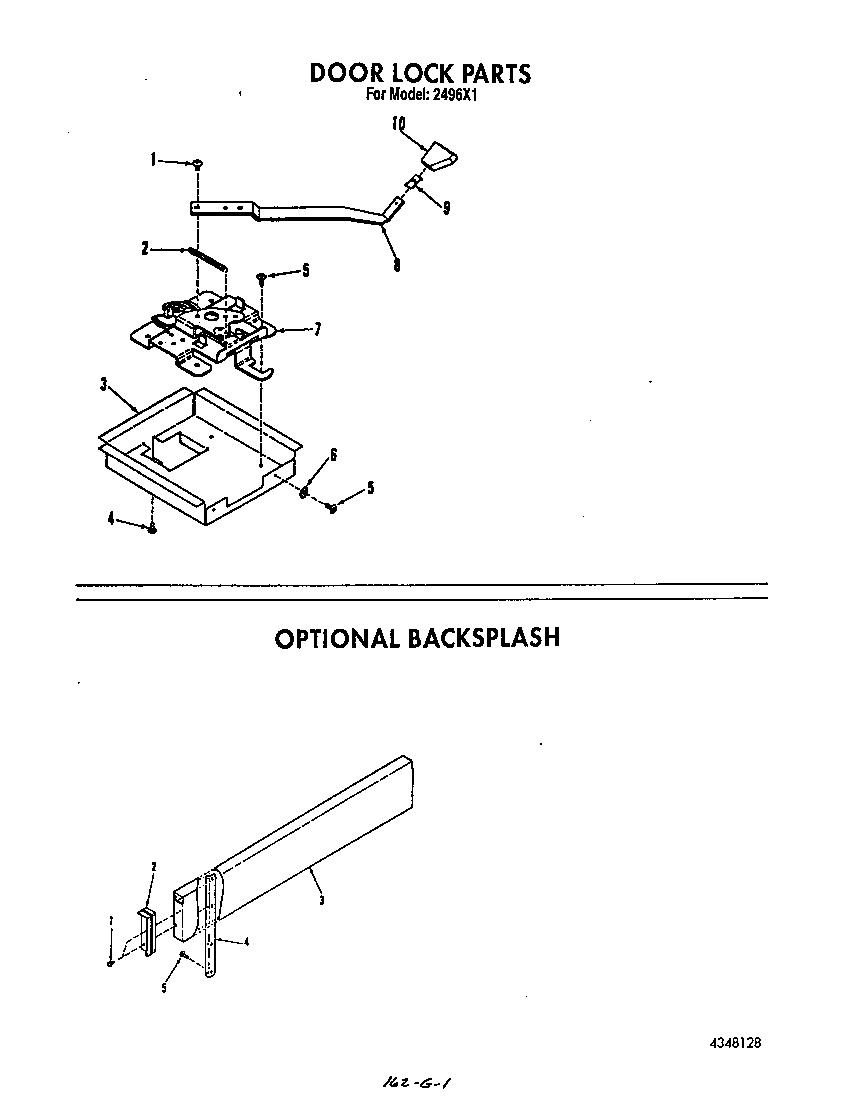 Roper 2496*1 door lock diagram