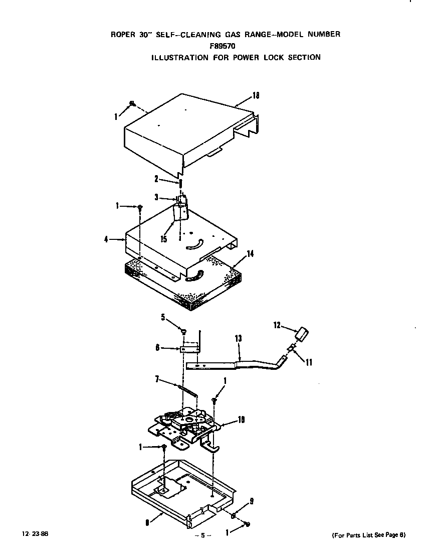 Roper F8957*0 power lock diagram