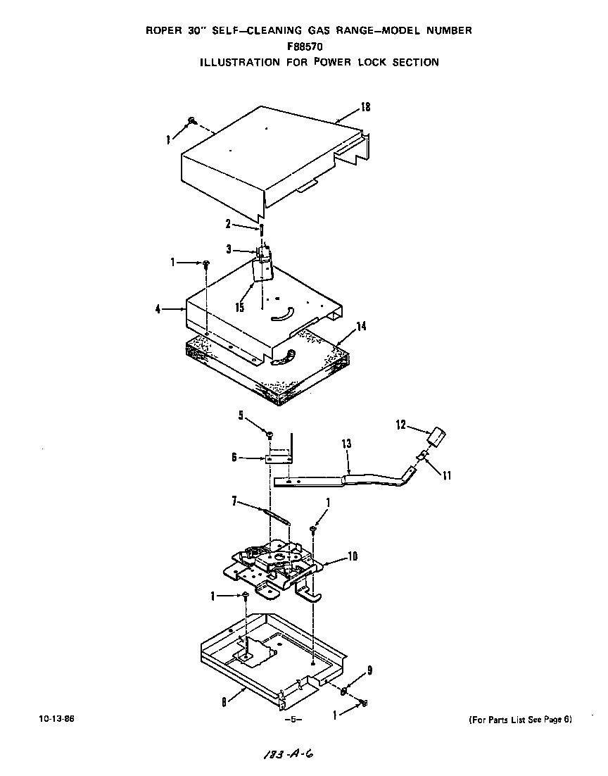 Roper F8857*0 power lock diagram