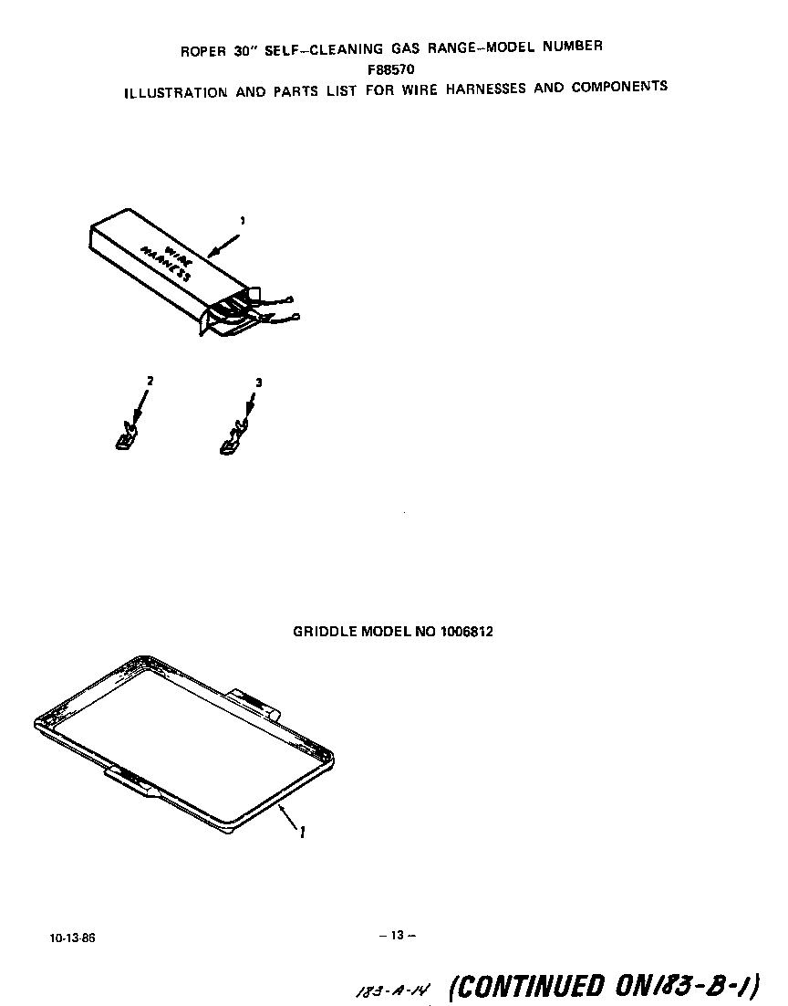 Roper F8857*0 wire harness diagram