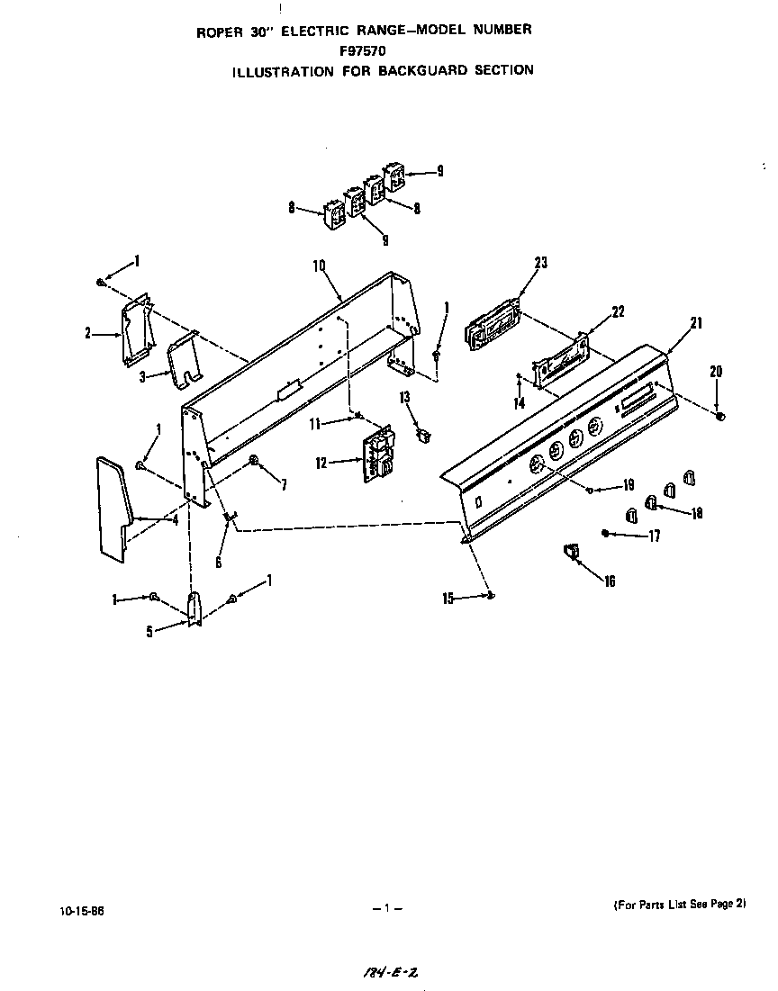 Roper F9757*0 lit/optional diagram