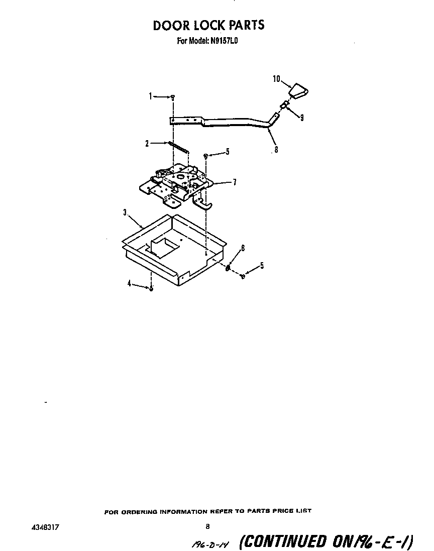 Roper N9157X0 door lock diagram
