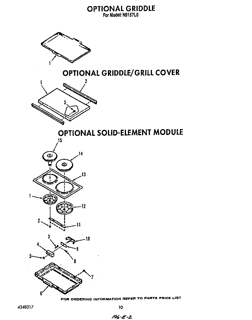 Roper N9157X0 ^griddle diagram