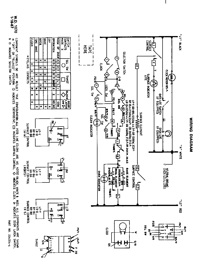 Roper F9107W0 wiring diagram diagram